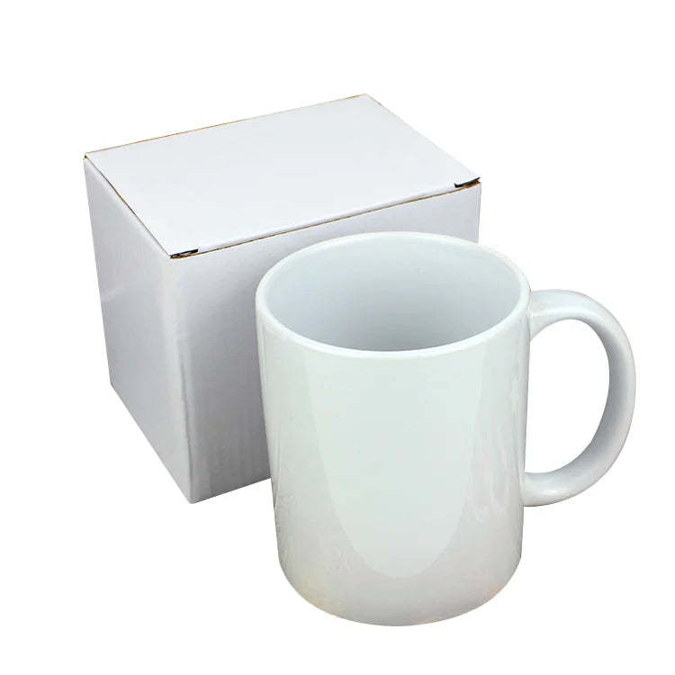 Wholesale 11oz Ceramic Mugs Porcelain Plain White Sublimation Blank Coffee Tea Mug Custom Logo Party Dishwasher Microwave Safe