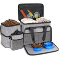 Airline Approved Eco-Friendly Pet Travel Food Bag Zipper Closure Print Includes 2 Food Containers 2 Collapsible Dog Bowls