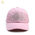 6 Panel Custom Unstructured Embroidered Oxford Dobby Dad Hat with Adjustable Metal Back Closure Fruit Pattern