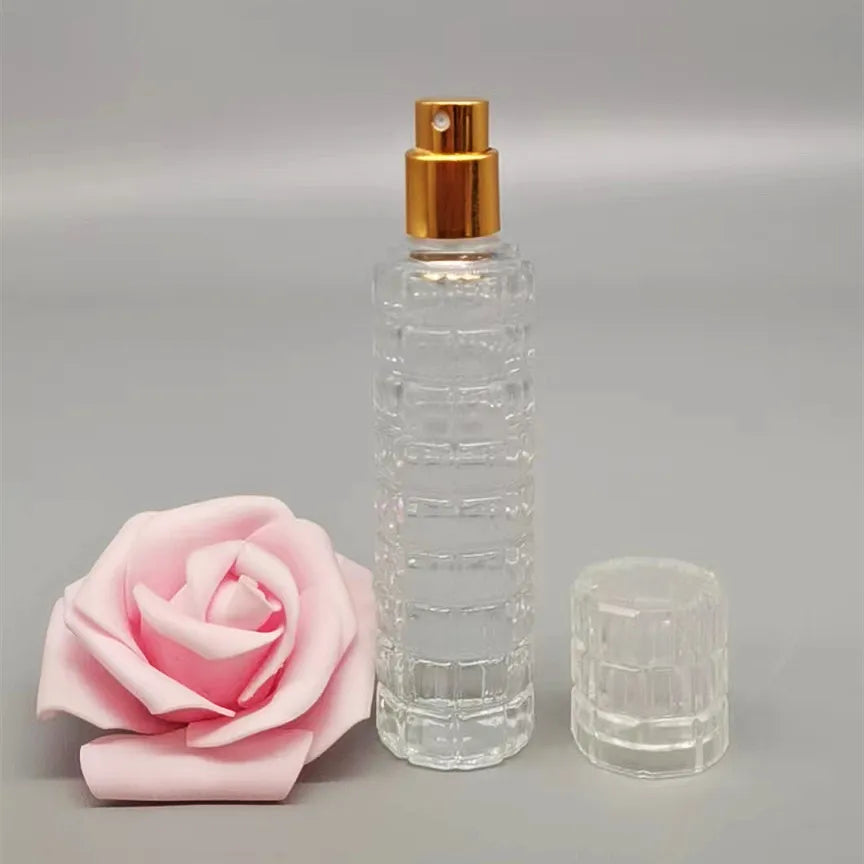 30ml Perfume Sub-packed Glass Bottle Hydrating Spray Bottle Travel Luxury Liquid Press Sample Spray Gold Silver Bottle