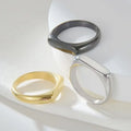 Titanium Steel Ladies Ring with Temptation Design Cold Talk Style Men Ring for Wedding Birthday Fashion Jewelry Gift for Couples