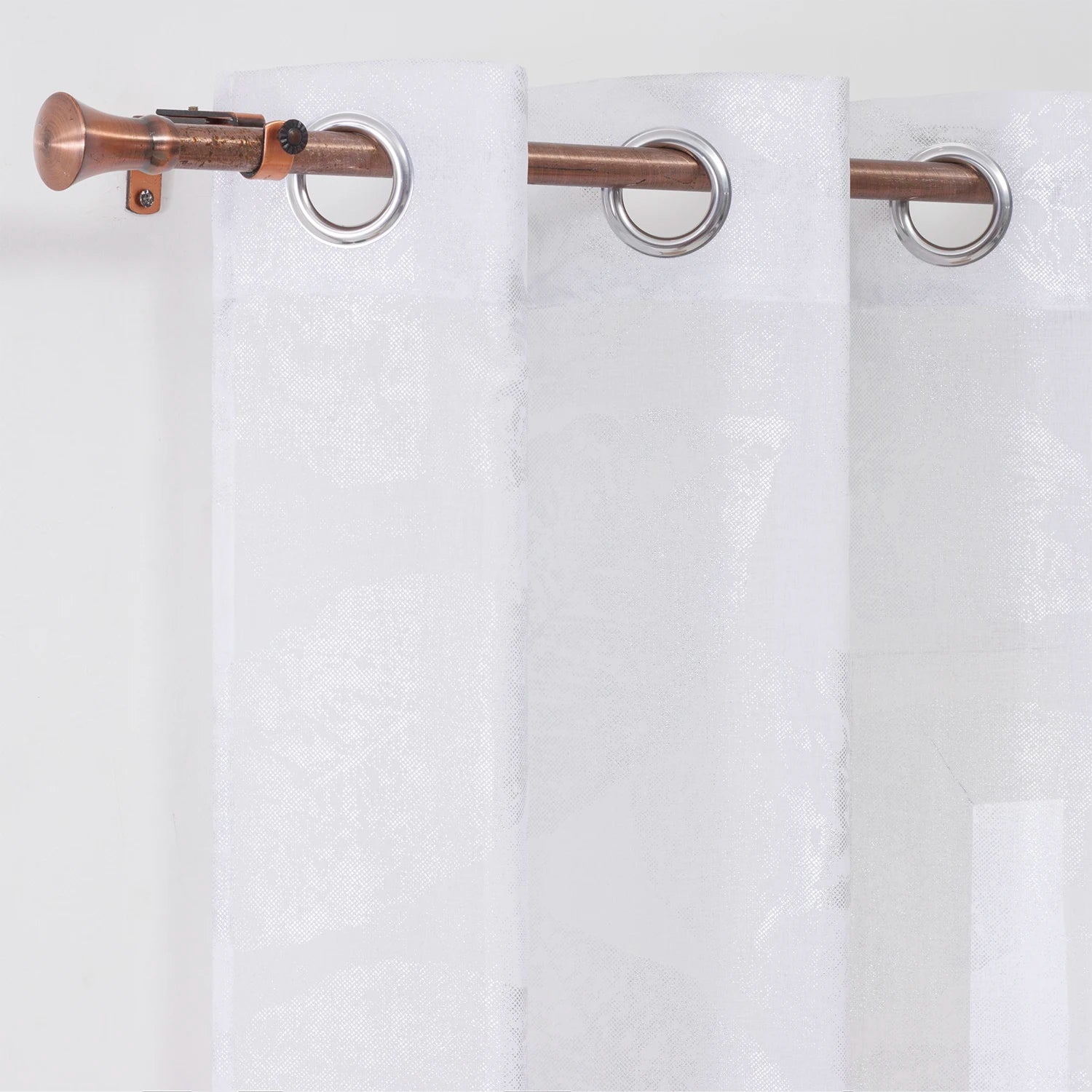 Big Leaves Pattern Custom Size Rod Pocket Insulated All-Season Living Room Window Decor Foil Printed Sheer Tulle Curtains Drapes