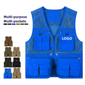 Summer Wholesale Custom Casual Jacket Sleeveless Men Vest Jacket Multi Pocket Cotton Men Vest