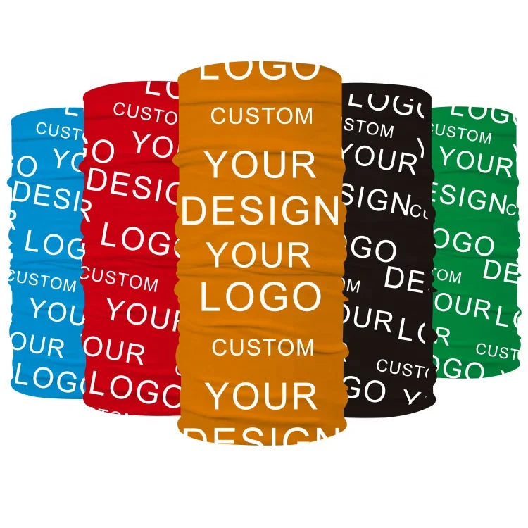 Polyester Headbands Multifunctional Print Colorful Headwear Tubular Seamless Bandana Custom logo Neck Scarf