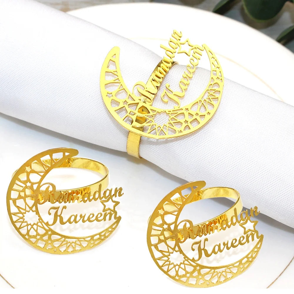 Wholesale Modern Metal Eco-Friendly Party Napkin Rings for Dining Table Decor
