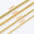 Hypoallergenic 304 and 316L Stainless Steel Box Chain Necklace With Diamond Main Stone Silver Plated Gift Jewelry Accessories
