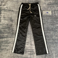 Custom Patchwork Man Loose Windbreaker Waterproof Polyester Wide Leg Baggy Side Stripe Nylon Jogger Sweatpants for Men Women