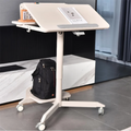 Office Portable Gas Spring Mobile Movable Desktop Titled Height Adjustable Sit Standing  Desk