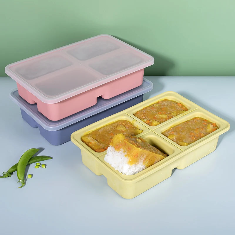 Wholesale Food Grade Large Silicone Ice Cube Tray Custom 4 Grids Ice Ball Maker Mold BPA Free Reusable for Ice Cream Tools
