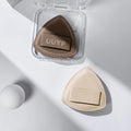 Rubycell Triangle Shaped Soft Dry/Wet Powder Puff Container Stylish Latex Makeup Foundation Sponge with Bag Makeup Tools
