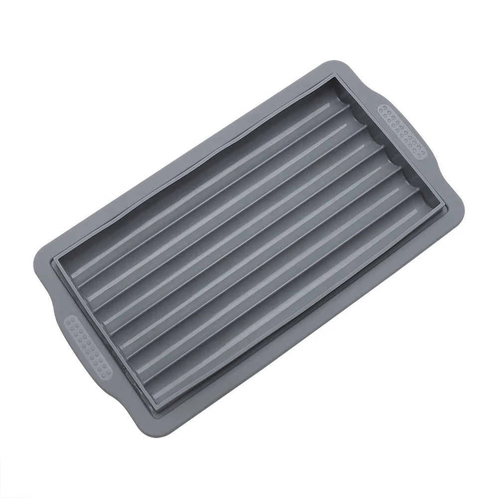 Bakeware Rectangular Popiscle Cake Silicone Pop Molds Silicone Baking Strip Mold