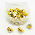 Cute Bee Push Pins Thumb Tacks Decorative for Whiteboard Cork Board Photo Wall Maps