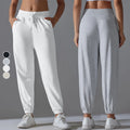 Women's Nine-Point High Elasticity Yoga Pants New Solid Color Four-Way Stretch Plus Size Breathable Loose Fitness Leggings