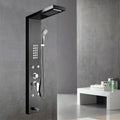 Stainless Steel Shower Panel Tower Rainfall Waterfall Massage System and Tub Spout 5 Function Bathroom Shower Fixtures Home