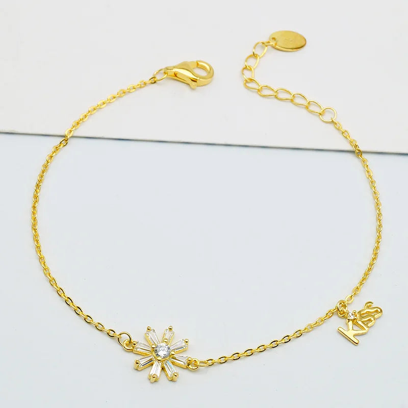 925 Sterling Silver Bracelets Fashion Bracelet Snowflake Silver Bracelets 925 Silver Jewelry