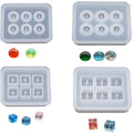 4 Pieces Pendant Silicone Mold Bead square Resin Ball Pendant Mold Used for DIY Pendant Necklace Bracelet Jewelry Production