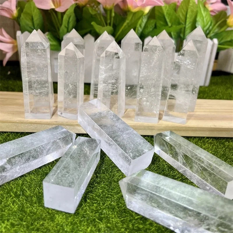 Factory Price Natural Crystal Healing Wand Clear Selenite Tower Wands Points for Home Decoration
