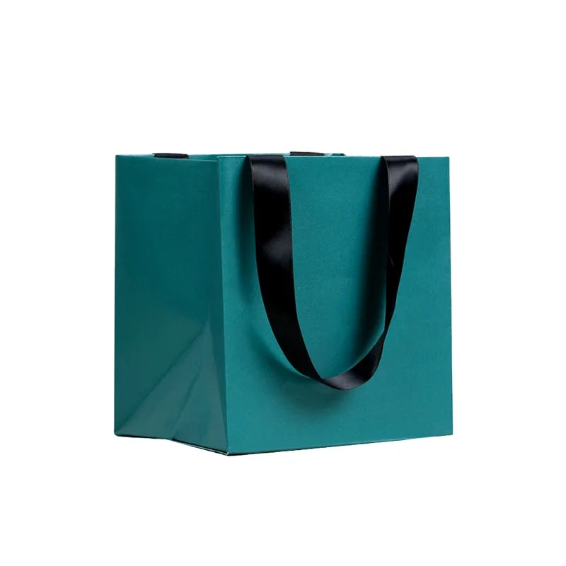 Creatrust Packaging Heat Seal Zip Gift Handle Strong High-End and Plastic Bags. Kraft Aluminium Foil 1Kg Retail Blue Paper Bag