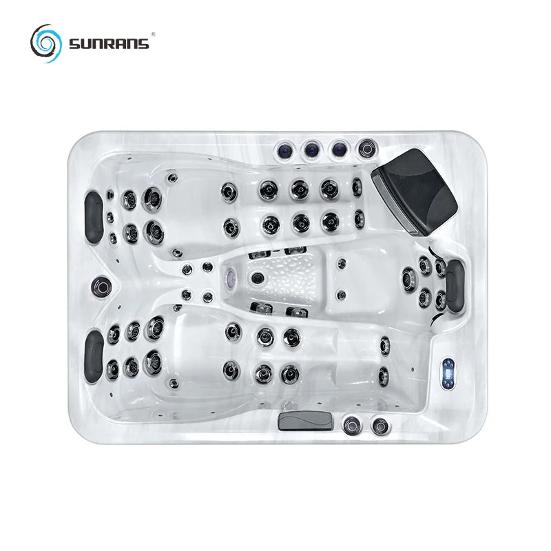 Sunrans Premium 3 Persons Outdoor Acrylic Family Spa Tub Balboa Spa for Backyard Relaxation with Family