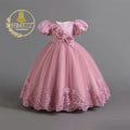 FSMKTZ Luxury Birthday Party Dress for Girls Embroidery Pageant Long Dress Kids Beautiful Princess Dresses for Teen Girls