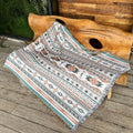 Custom Bohemian Ethnic Style Jacquard Camping Sofa Woven Tassel Tapestry Picnic Blanket