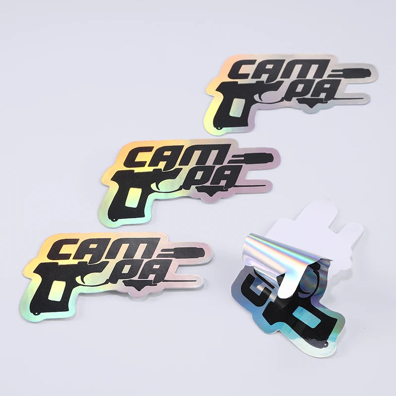 Custom Logo Diecut Sticker Adhesive Label Vinyl PVC Waterproof Printing  Holographic Stickers for Kids