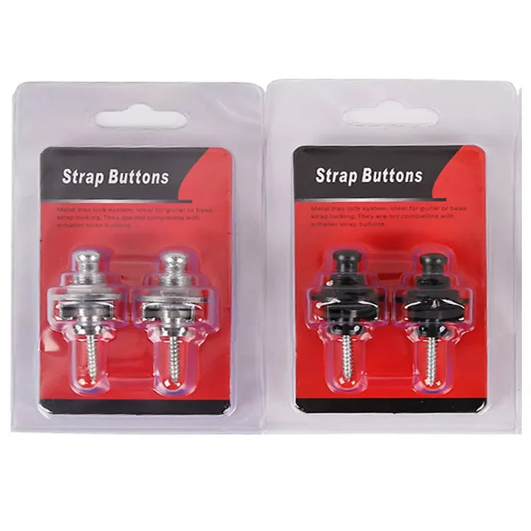 Wholesale Strap Locking Buttons Chrome Black End Pins Straplock Guitar Strap Lock for Electric Acoustic Guitar Bass Ukulele