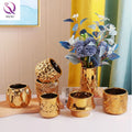 Modern Home Decor Golden Phalaenopsis Ceramic Flower Vase Minimalist Art Elegant Interior Decoration Factory Direct Sales