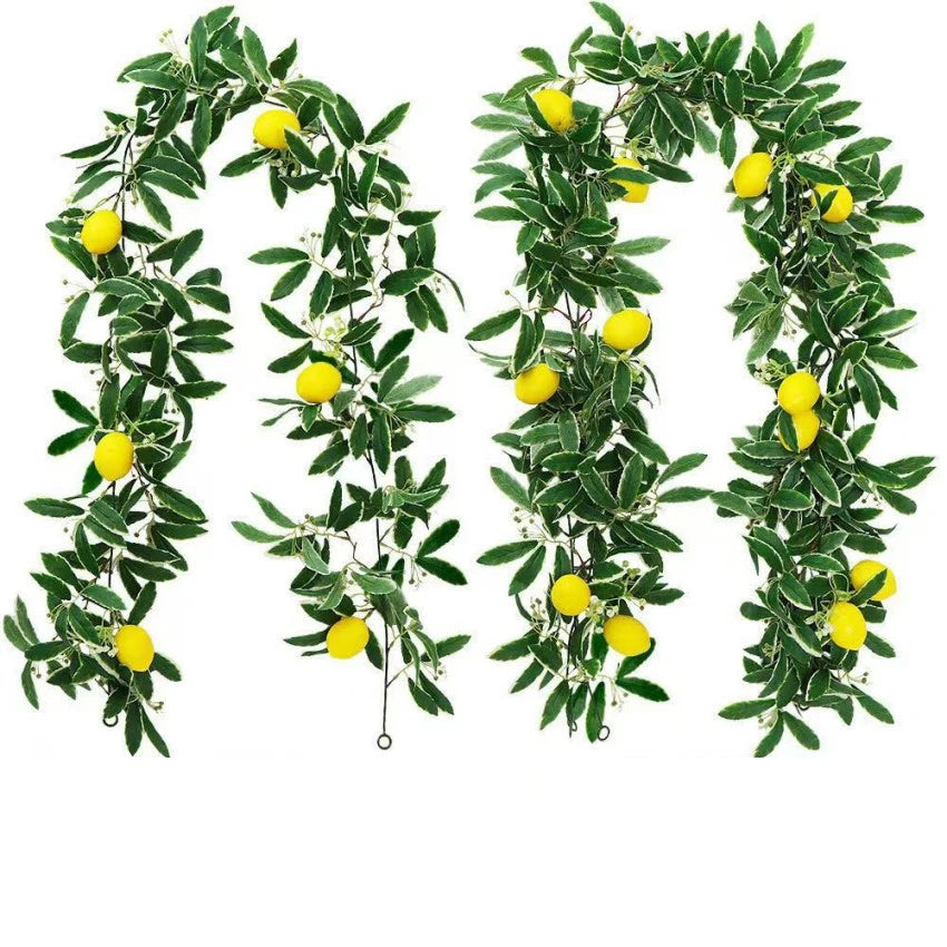 Artificial Lemon Vine Green Plants Small Daisies Green Leaves Imitation Vine Forest Atmosphere Arrangement
