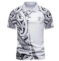 Summer New Men's Short Sleeved Polo Shirt With Printed Lapel Collar Short Sleeved T-shirts