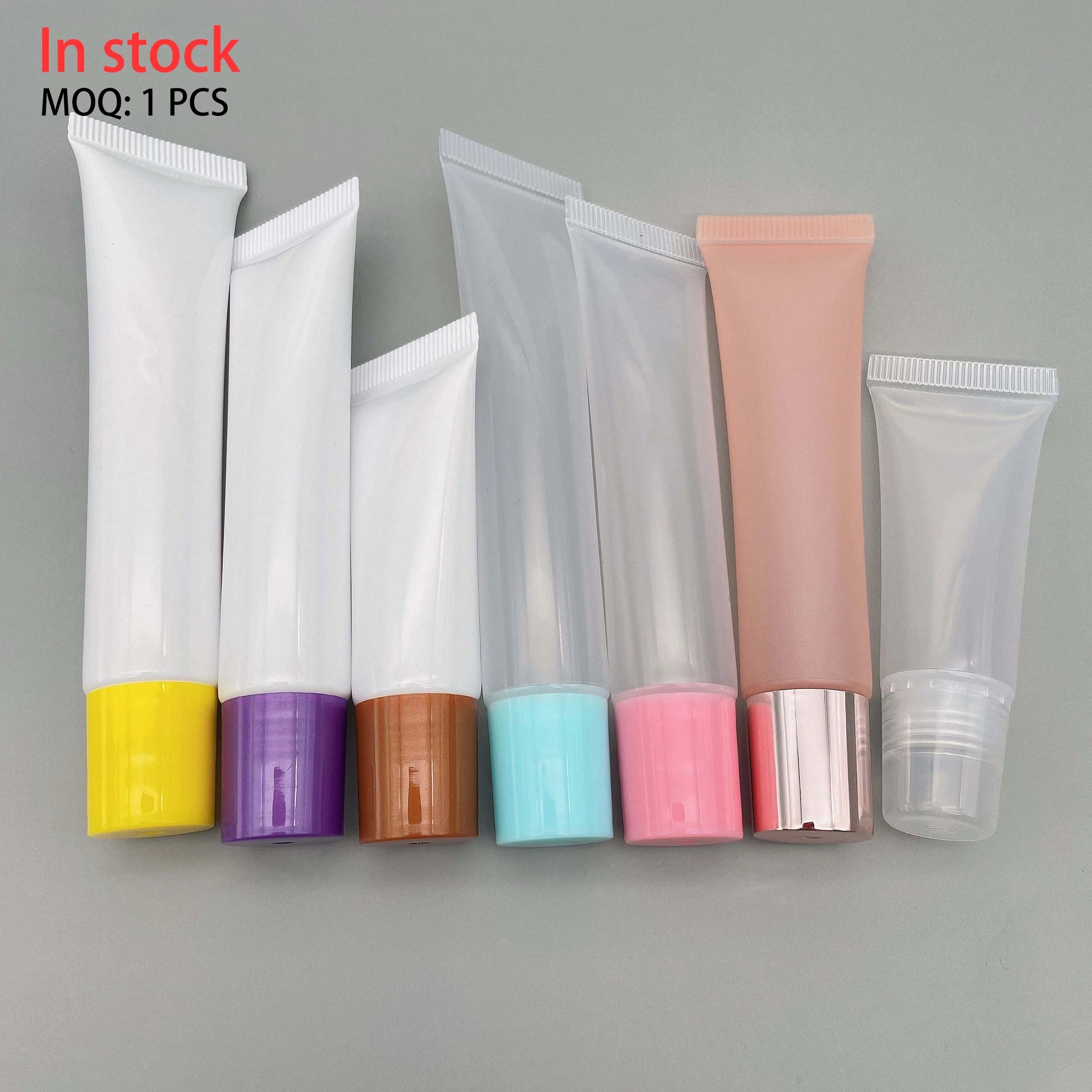 Discus Red Empty D13 Small Diameter Plastic Soft Lipstick Tube Cosmetic Container Packaging Empty Lip Gloss Tube Container