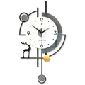 Modern Luxury Wall Clock - Minimalist Creative Design High-End Decorative Clock for Living Room No Drill Installation