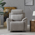 Modern Single Home Single Sofa Recliner Grey Fabric Chair Extendable Living Room Furniture to Go Sofa