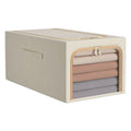 Customized Logo Zipper Fabric Storage Box Moisture Proof Dust Proof Folding Fabric Steel Frame Storage Box