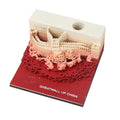 The Great Wall 3D Laser Cut Memo Pad Sticky Note Pad With Retail Box