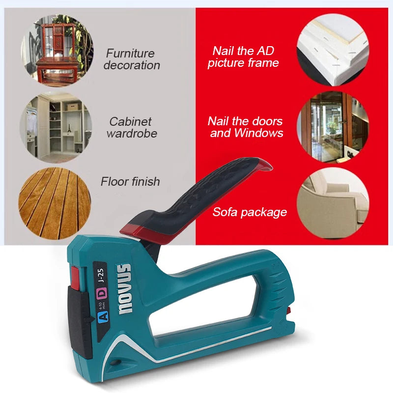 NOVUS Carpentry Decoration DIY Household Oil Painting Frame Manual Light Duty Staple Gun Hand Tacker J-25