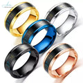 2021 Jewelry Gift Vintage Roman Numerals Men Rings Temperament Fashion 6mm Width Stainless Steel Rings for Men
