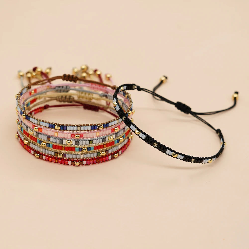 Go2boho Beaded Bracelets for Women Bohemia Boho Jewelry Miyuki Beads Handmade Adjustable Friendship Bracelet New in Gifts