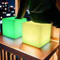 Modern LED Cube Bar Chair for Outdoor Dining Illuminated Furniture for Hotels and Halls Made of Plastic
