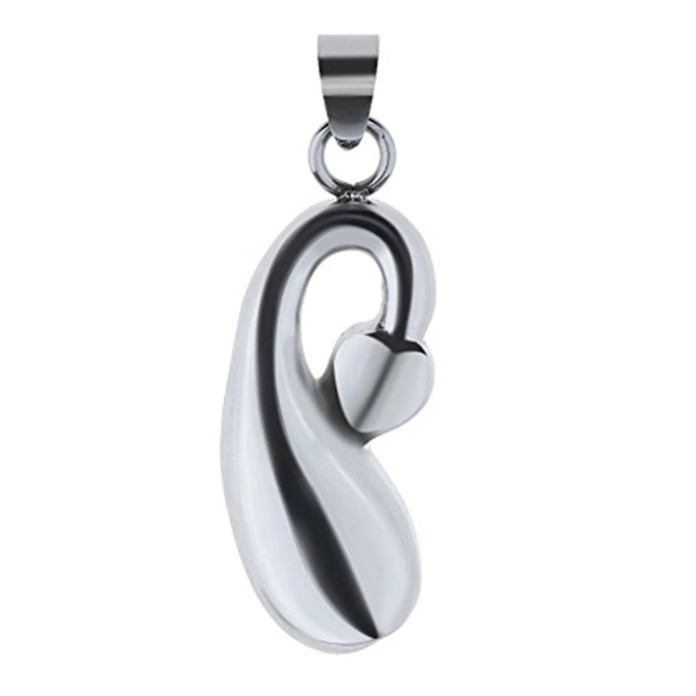 Stainless Steel Swan Teardrop Urn Memory Cremation Necklace Heart Ashes Keepsake Pendant Lovely Pet Holder Gift Jar Locket