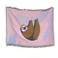 Custom Jacquard Animal Cotton Woven Tapestry Blanket Throw for Home Decor
