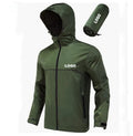 Classic Universal Thin Waterproof Lightweight Breathable Packable Foldable Rain Jacket Front for Fishing Hunting Hiking Camping