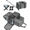 JW PET Rolling Travel Airline Approved Reptile Carrier Strollers Wheels Outdoor Use Lightweight Eco-Friendly Nylon Polyester