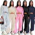 Women's Autumn New O-Neck High Waist Hoodie and Sweatpants Co Ord Set Women Winter Full Length