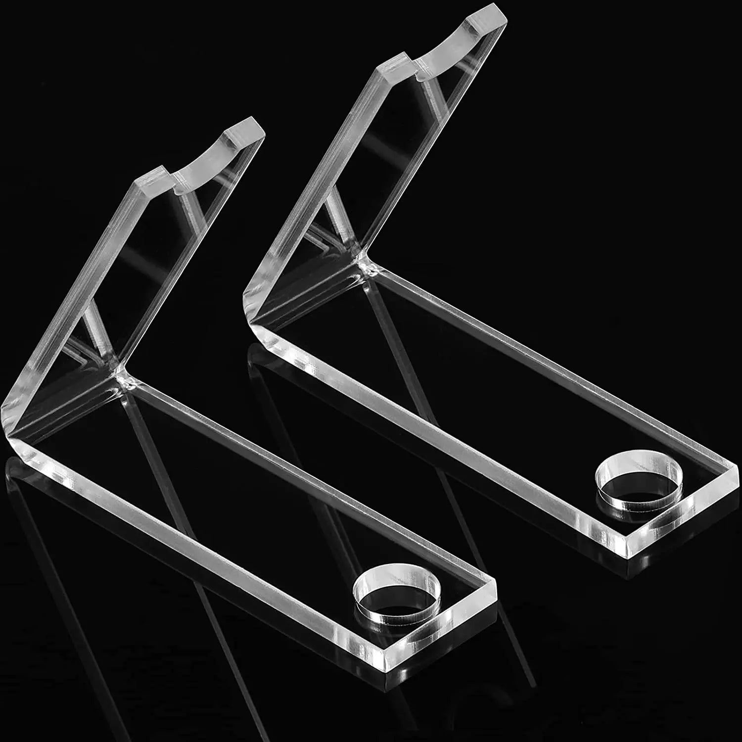 2 Pieces Acrylic Pen Holder Display Stand Transparent Makeup Brush Rack Organizer Clear Pen Stand Paintbrush Drying Rack