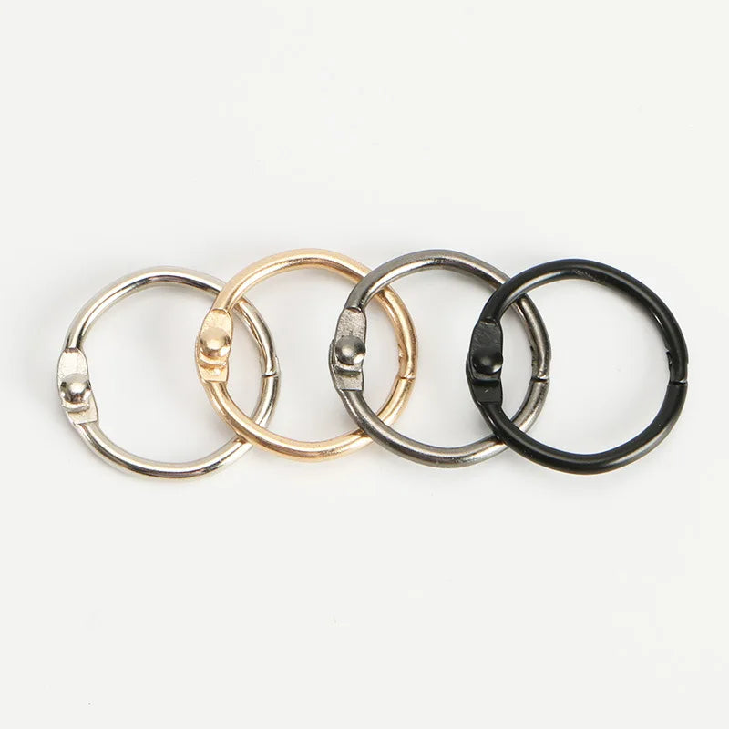 1 Inch Loose Leaf Notebook Binding Rings Gold Plated Metal Binder Rings