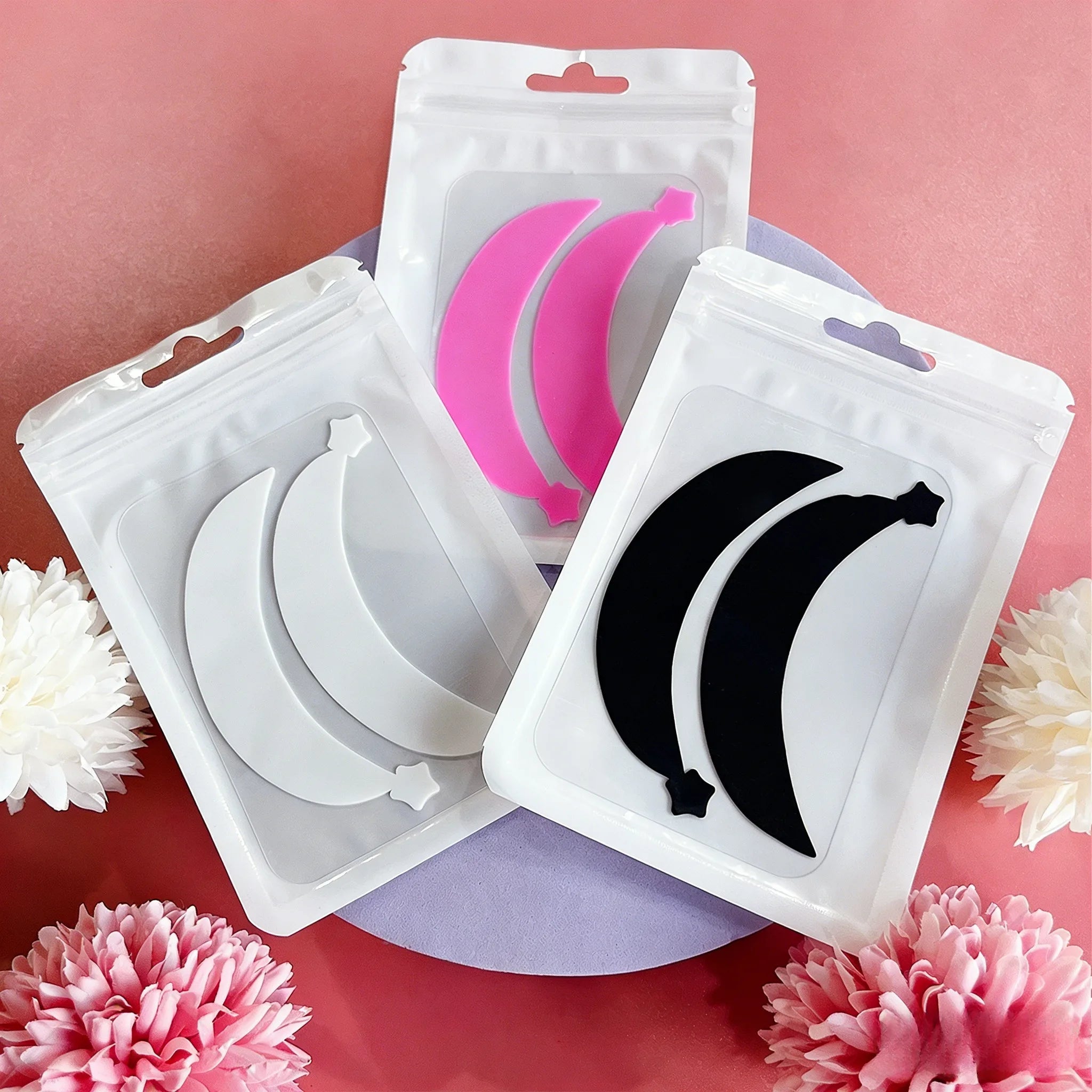 Custom Silicone Eye Pads Reusable Colorful Under Eye Patch Reusable Food Grade Silicone Eye Mask for Lash Lift
