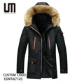 Liu Ming Fashion Wholesale Trends 2024 Winter Men Parkas Thicken Warm Coat Solid Color Casual Hoodie Plus Size 7XL 8XL Jacket