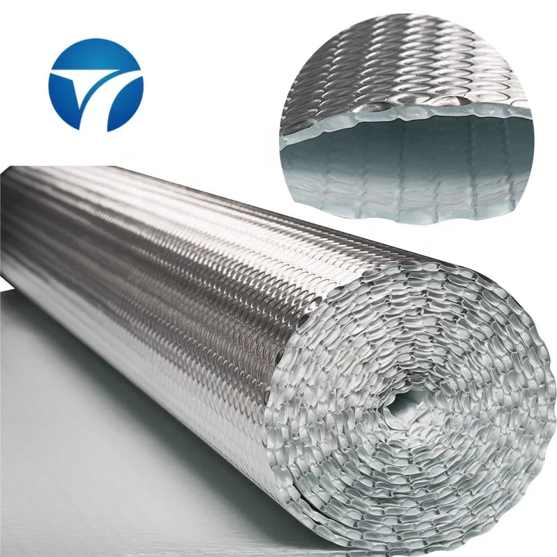 Industrial Design Reflective Aluminum Foil Thermal Insulation One-Sided White Poly PE Air Bubble 10mm 20m Steel Buildings