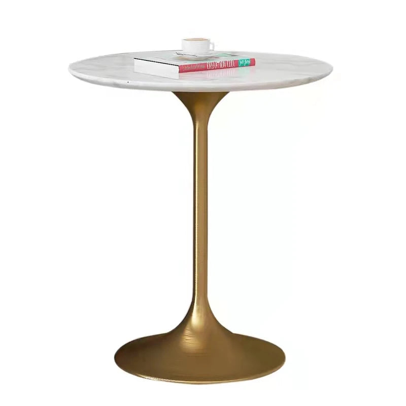 Luxury Dinning Set Home Furniture Supplier Heavy Stainless Steel Base Round Marble Dining Table with Lazy Susan